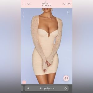 Oh Polly embellished dress size 10/12 UK, worn only once to grad! Perf condition